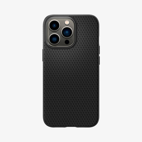 ACS03201 - iPhone 13 Pro Max Case Liquid Air in matte black showing the back